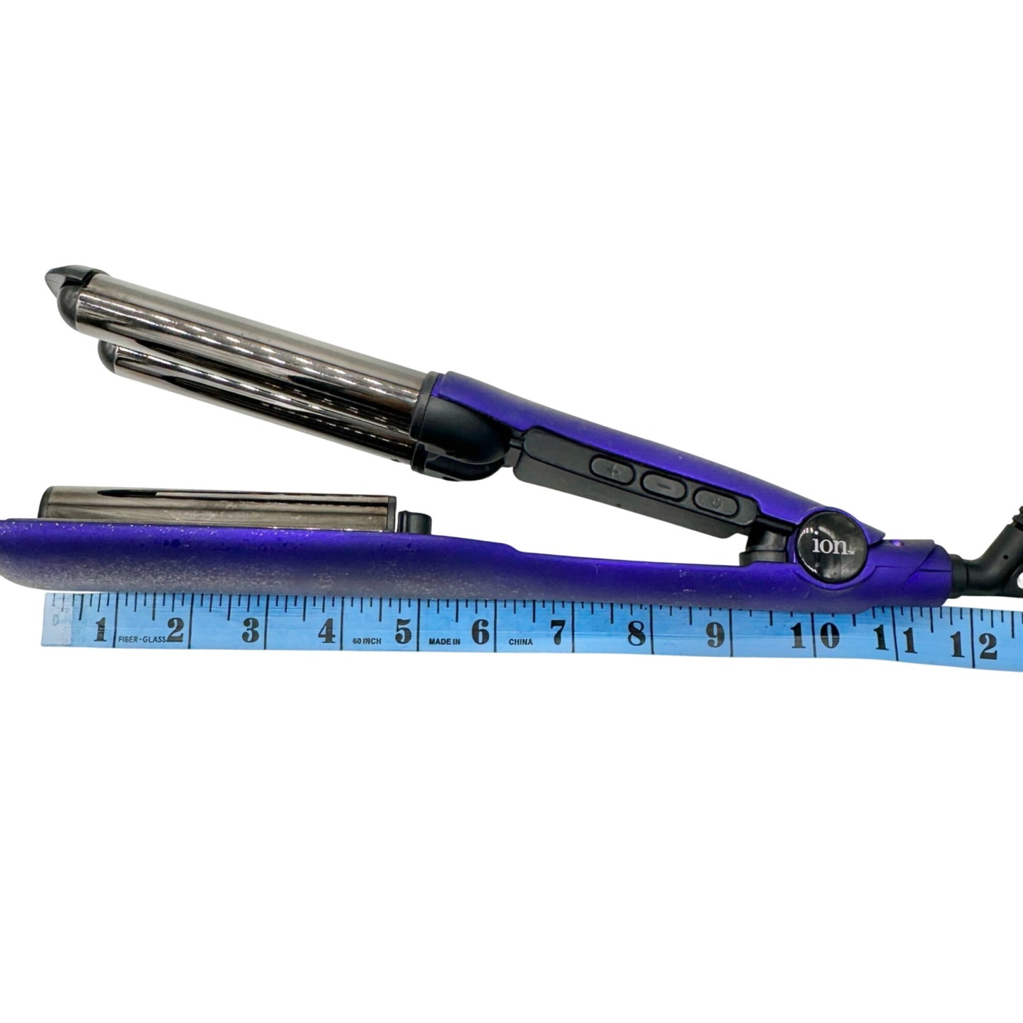 Ion Titanium Pro Triple Barrel Waver Hair Styling Tool Purple 12” Model 301197