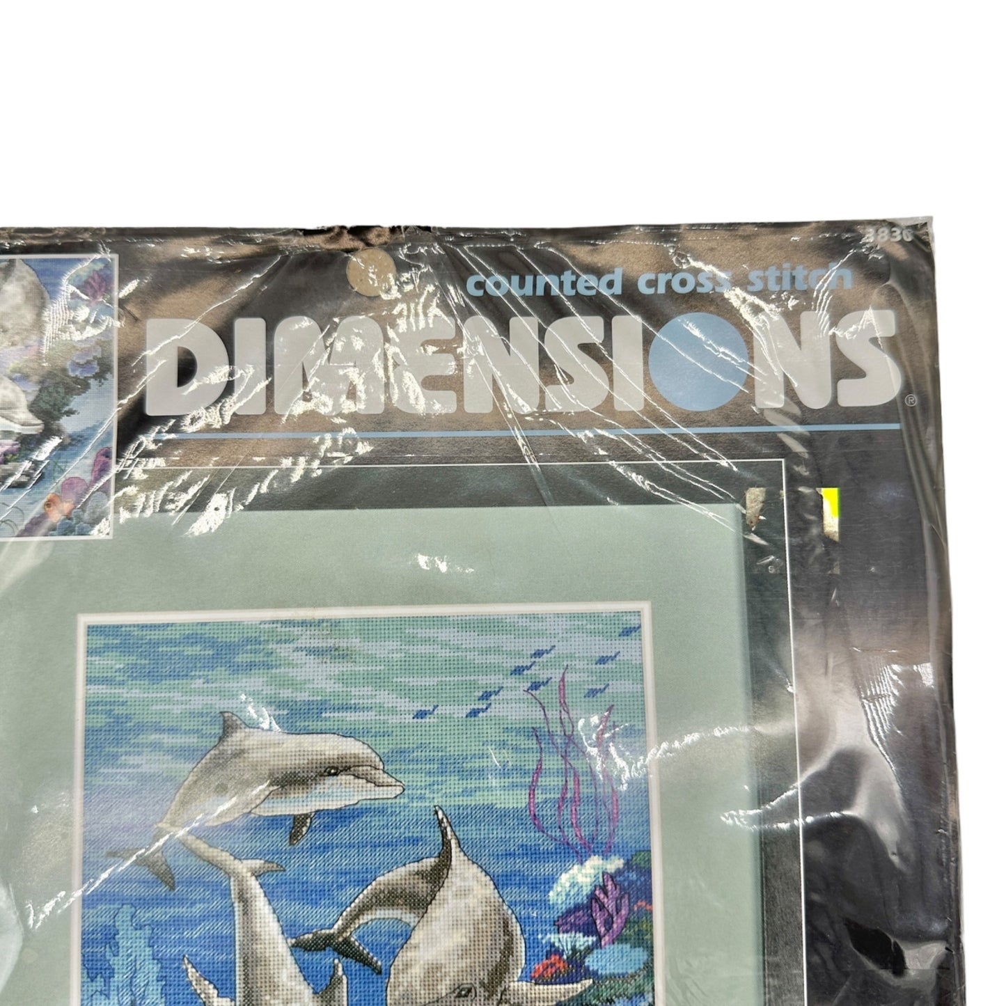 Dimensions Counted Cross Stitch Kit 3830 THE DOLPHINS DOMAIN Complete NIP