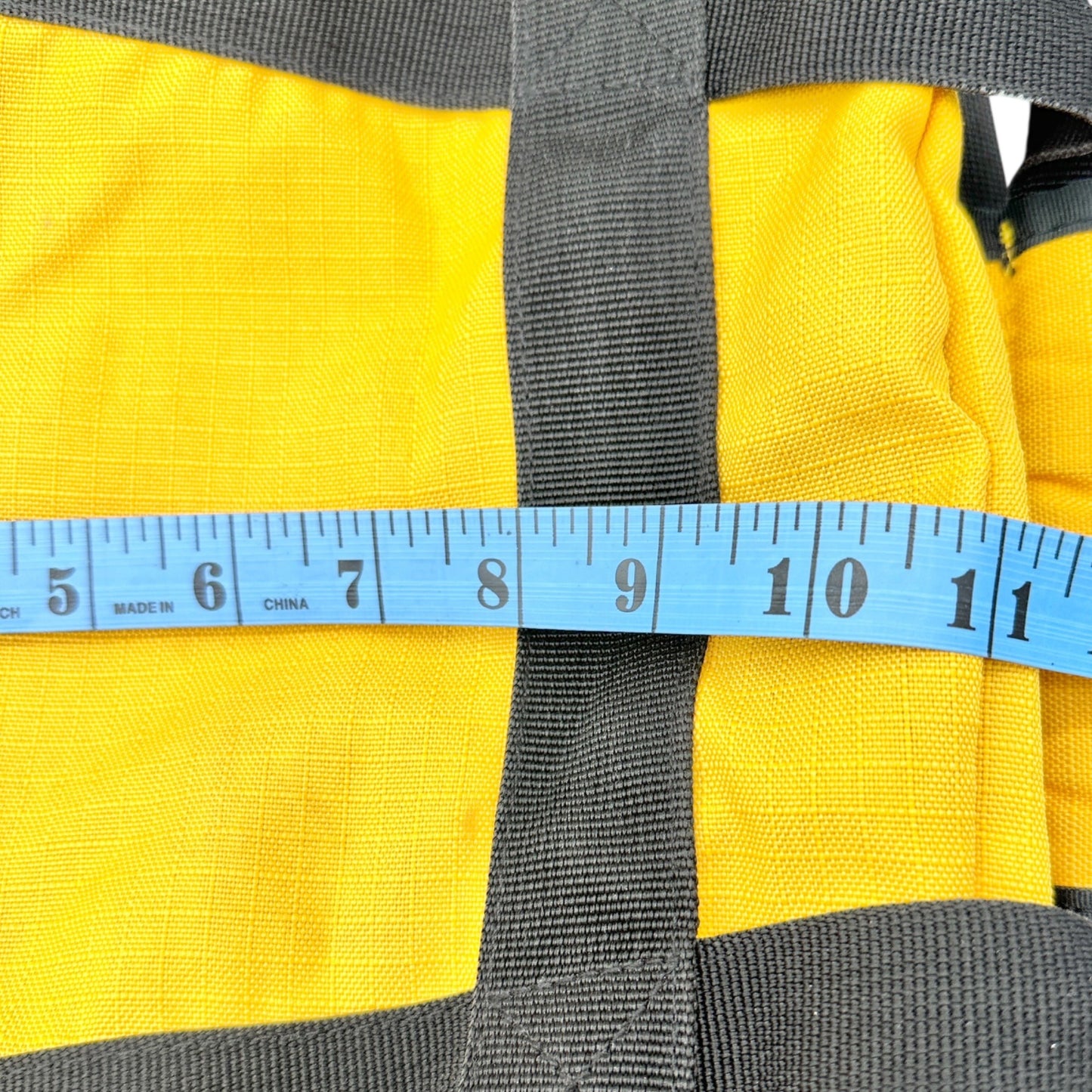 Timberland Duffle Bag Yellow and Black Mesh With Adjustable Shoulder Strap EUC