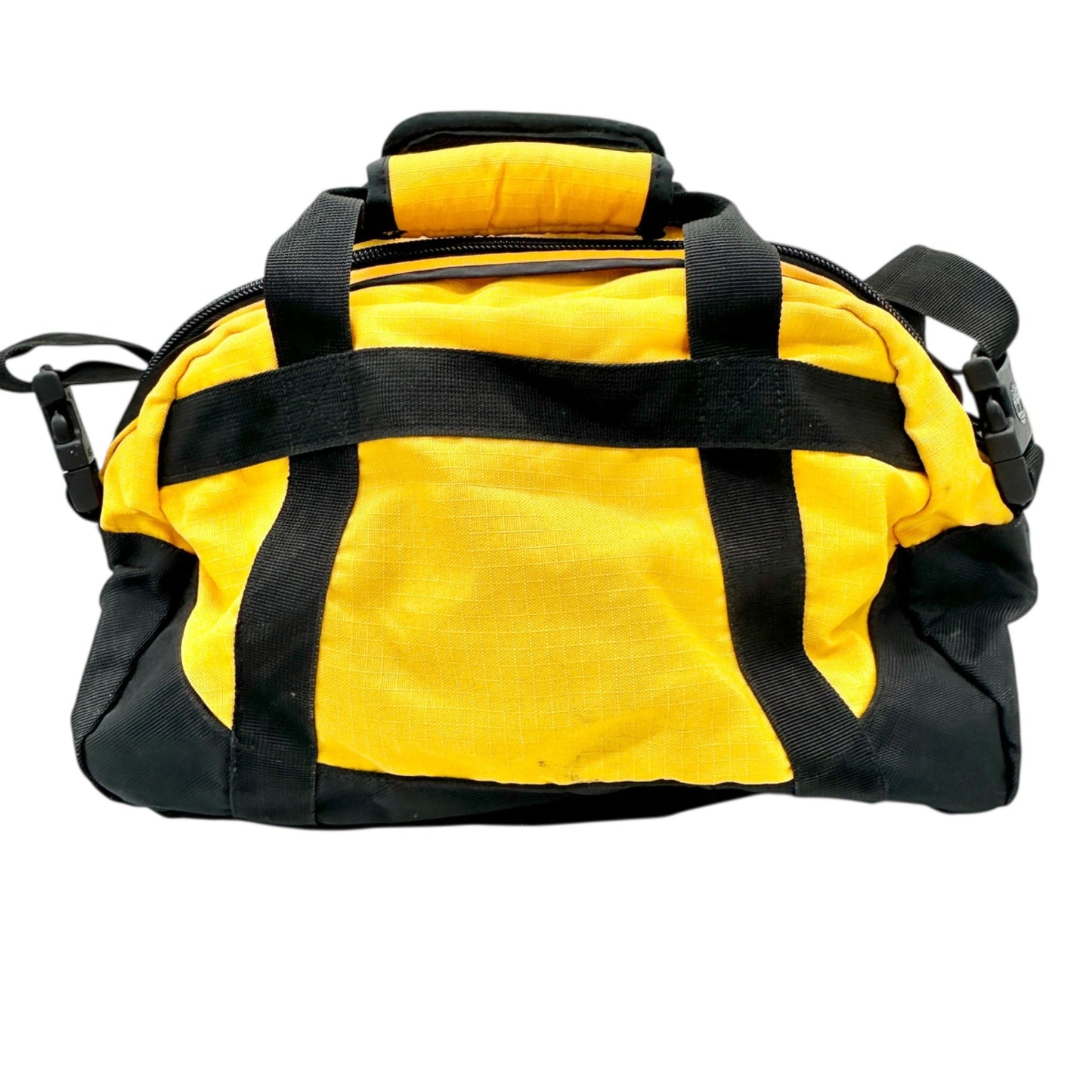 Timberland Duffle Bag Yellow and Black Mesh With Adjustable Shoulder Strap EUC