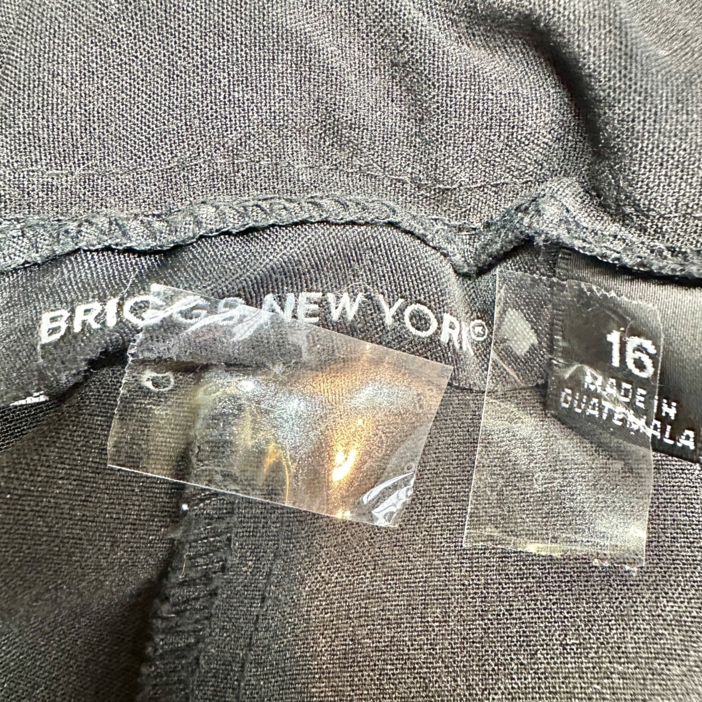 Briggs New York Pants Womens Size 16 Black Wide-Leg Stretchy Comfortable