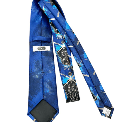 Star Wars Darth Vader Blue Pattern Neck Tie 59 inches Long 100% Polyester