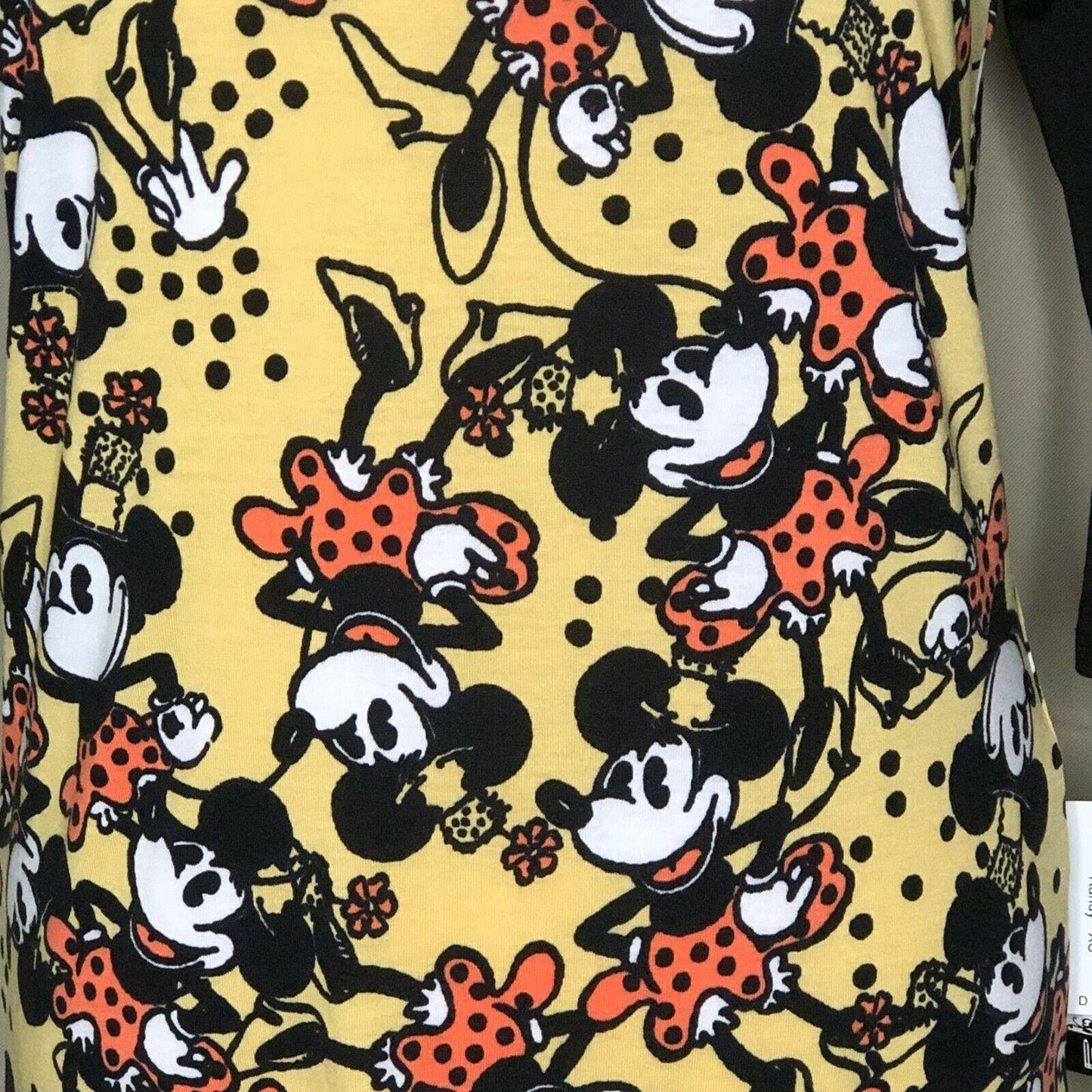 LuLaRoe Randy Baseball Style Tee Size XS Disney Minnie Mouse 3/4 sleeves NWT