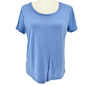 Simply Vera Vera Wang Modern Tee Womens M Blue Textured Short Sleeve