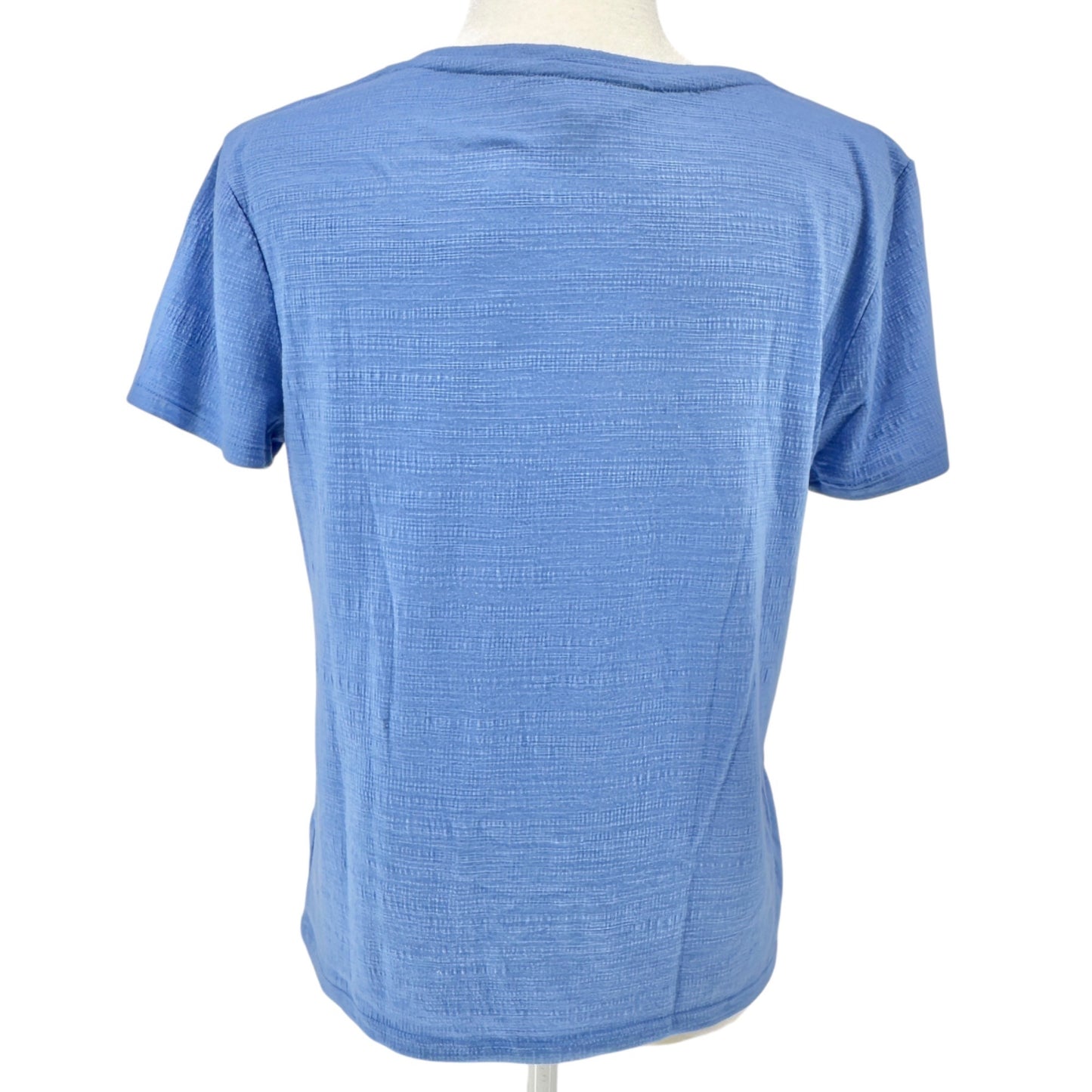 Simply Vera Vera Wang Modern Tee Womens M Blue Textured Short Sleeve