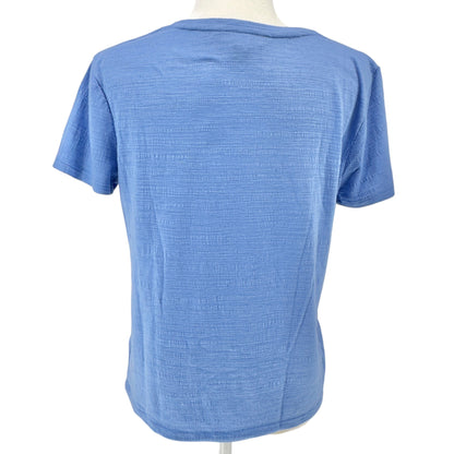 Simply Vera Vera Wang Modern Tee Womens M Blue Textured Short Sleeve