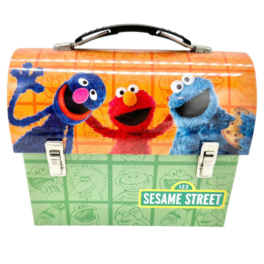 Sesame Street Collectible Tin Lunch Box L For Lunch Grover Elmo Cookie Monster