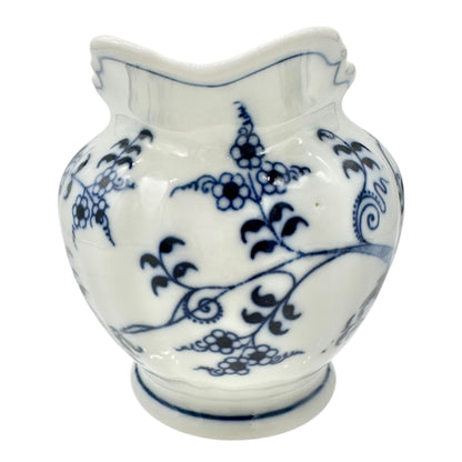 Blue Danube Porcelain Creamer White Blue Floral Motif Pitcher Elegant Design EUC