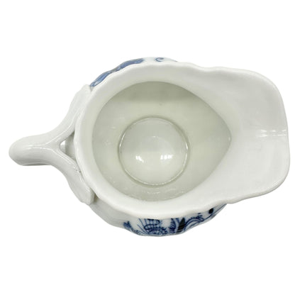 Blue Danube Porcelain Creamer White Blue Floral Motif Pitcher Elegant Design EUC