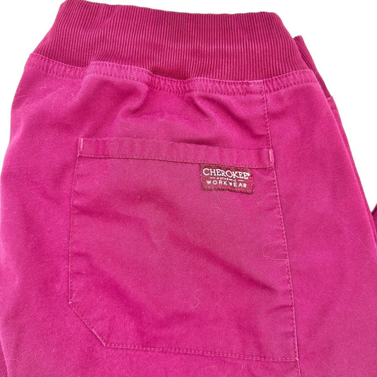 Cherokee Workwear Womens Scrub Pants M Burgundy Wine Style WW170T Medical Dental