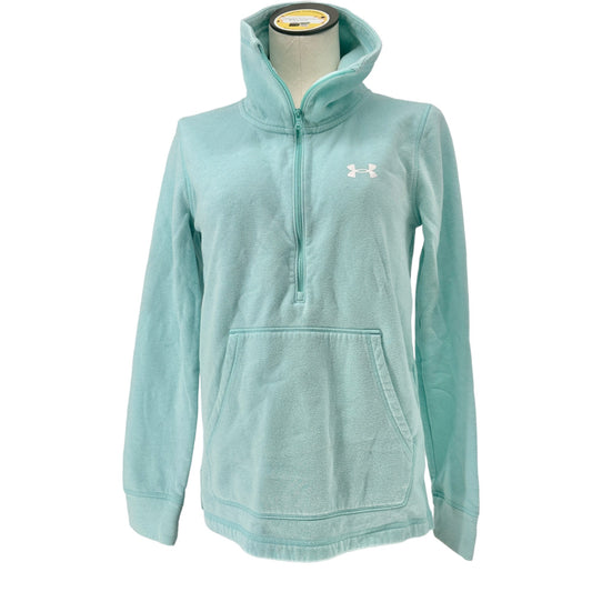 Under Armour 1/2 Zip Sweatshirt Womens XS Light Blue Loose Kangaroo Pocket