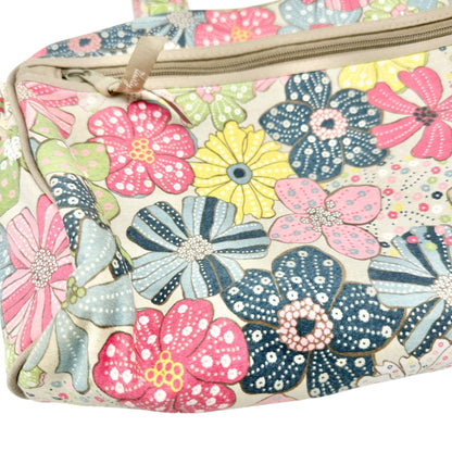 Thirty One Free Spirit Floral Cosmetic Travel Bag Top Zip Side Pocket Easy Clean