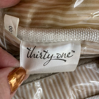 Thirty One Free Spirit Floral Cosmetic Travel Bag Top Zip Side Pocket Easy Clean