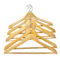 Set Of 6 Vintage Wooden Clothes Hangers With Metal Hooks Made In W. Germany