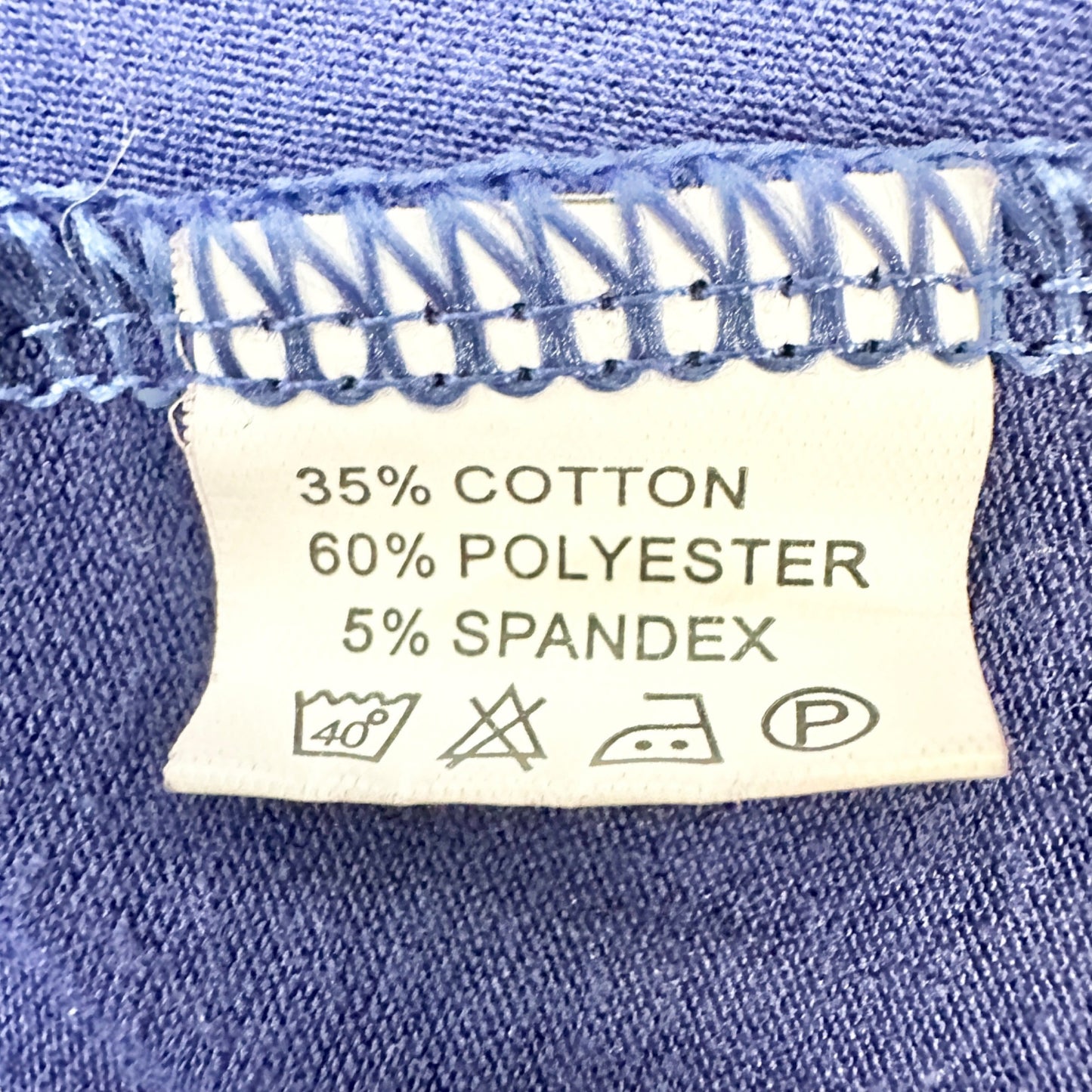 Womens Casual Dress XL A-Line Navy Blue SS Pockets Cotton Blend Soft Lightweight
