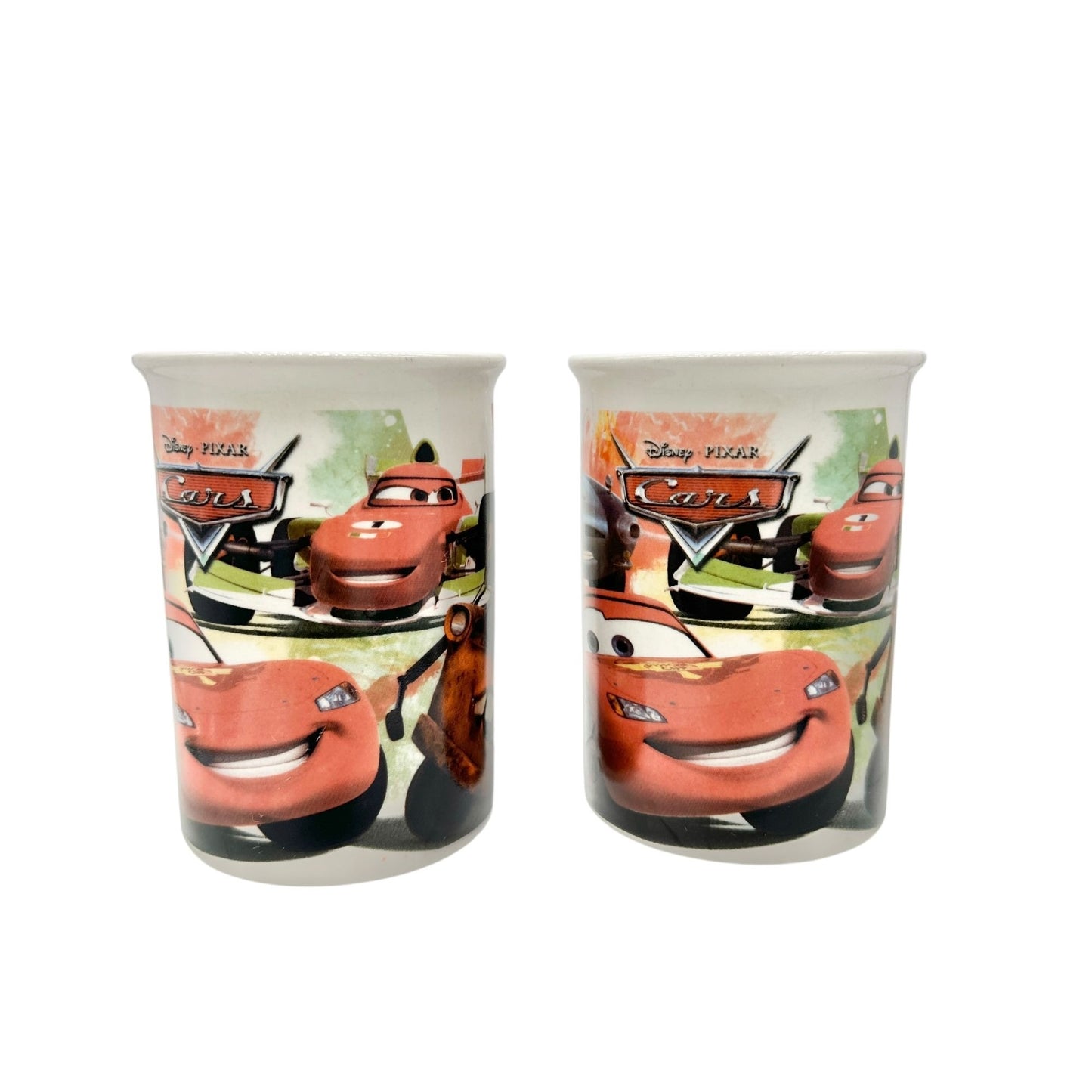 Disney Pixar Cars Ceramic Mug Set Of 2 Lightning McQueen and Mater