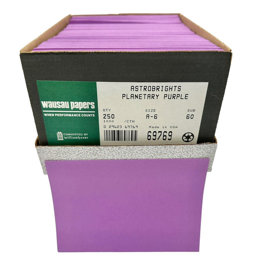 Wasau Papers Astrobrights Envelopes A-6 Planetary Purple 260 Qty in Box