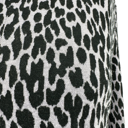Tyler Böe Tunic Dress Womens XL Pink Background Black Leopard Spots Cowl Neck