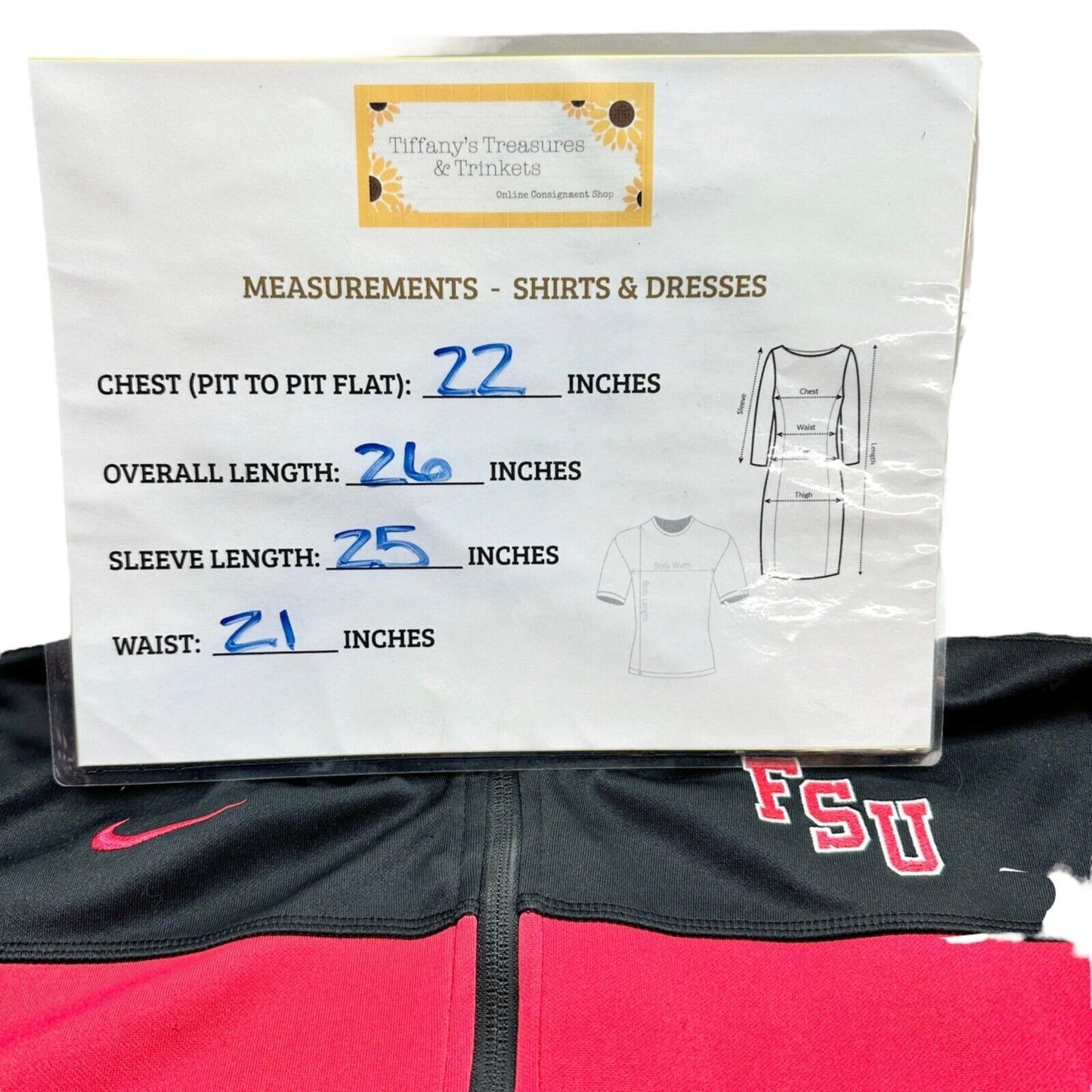 Nike Dri-Fit Jacket Small Black Red FSU Zip Closure Side Pockets