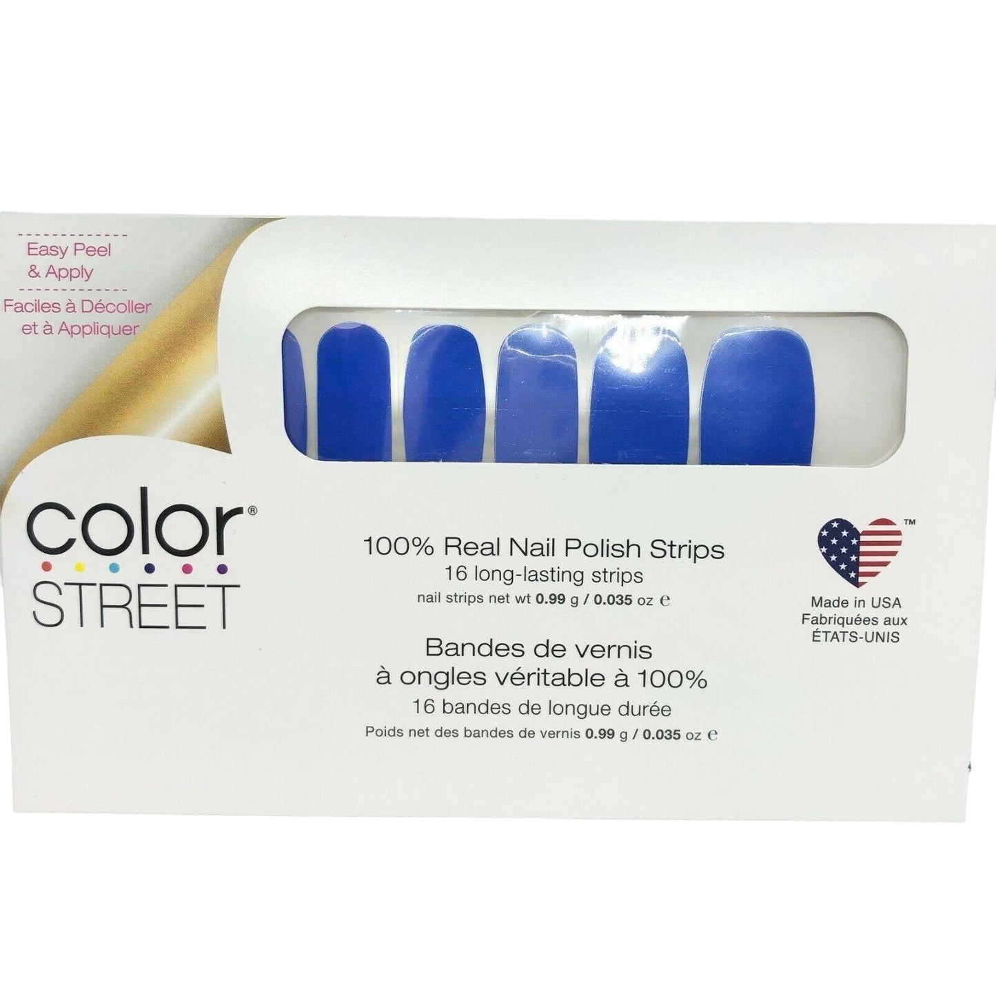 Color Street Nail Polish Strips - Greeking Out Blue Cream Finish