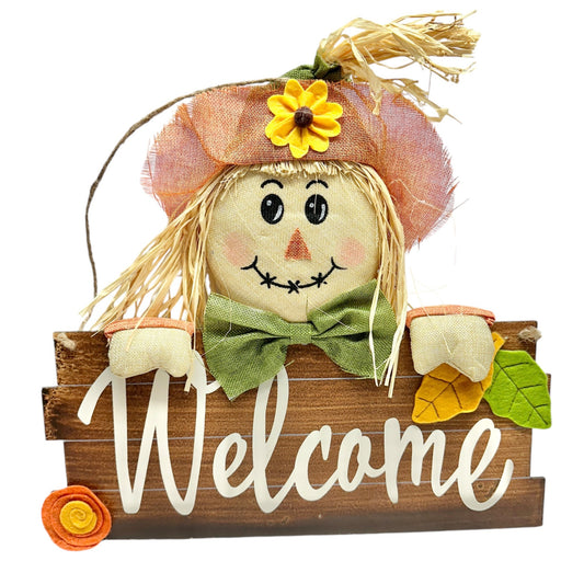 Autumn Decor 3pc Wood Sign Bundle Welcome Scarecrow Truck Pumpkins Hello Fall