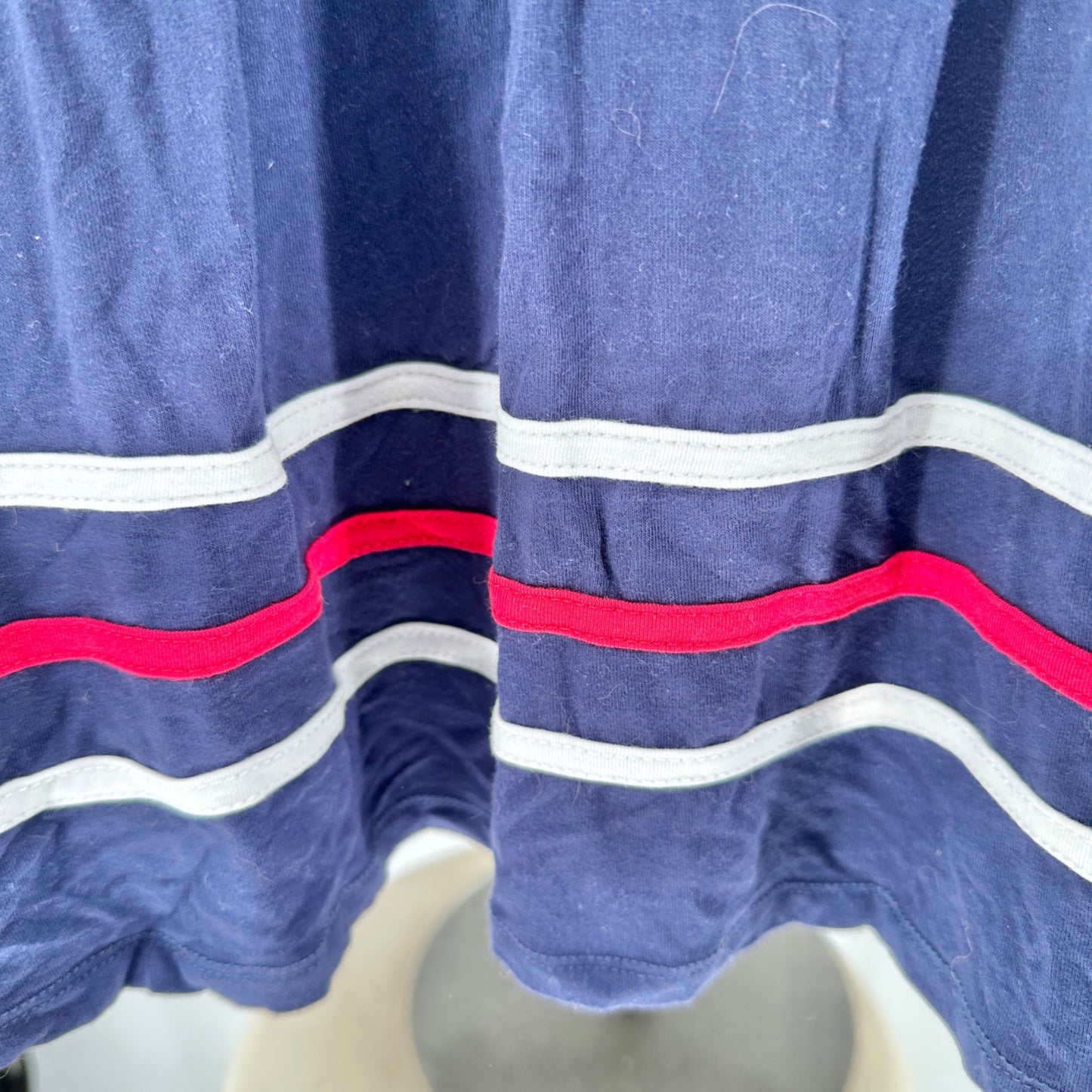 Torrid 3 Super Soft Tank Top Womens 22-24 Navy Knit Flowy Red White Striped Hem