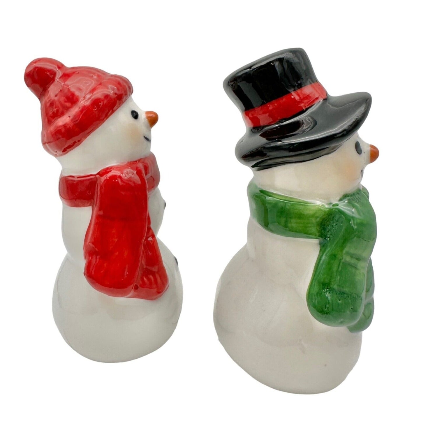 Salt Pepper Shaker Set Christmas Snowmen NWT