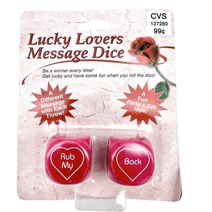 Lucky Lovers Message Dice Fun Party Adult Gift Idea Valentines Day Anniversary
