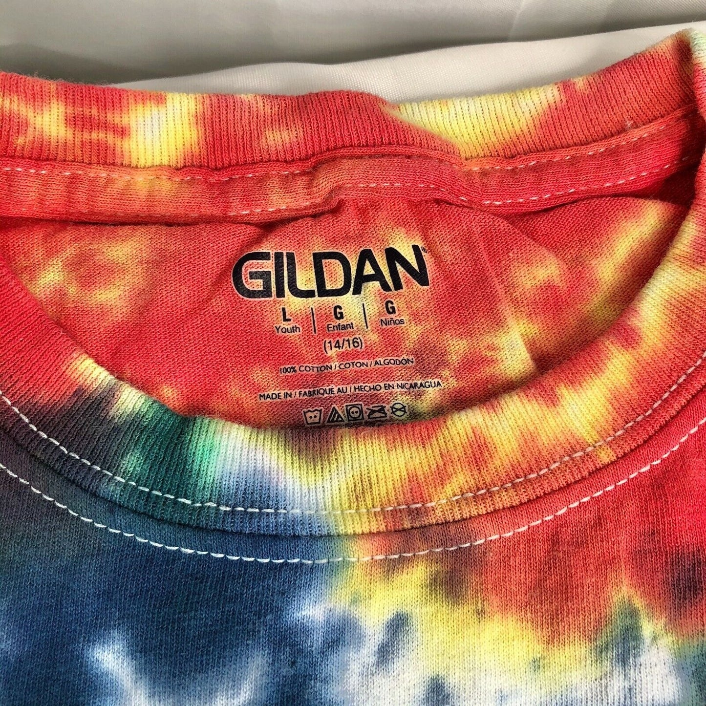 Gildan Tie-Dye Short Sleeve Tee Youth Large (14/16) Swirl New