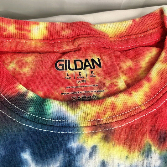 Gildan Tie-Dye Short Sleeve Tee Youth Large (14/16) Swirl New