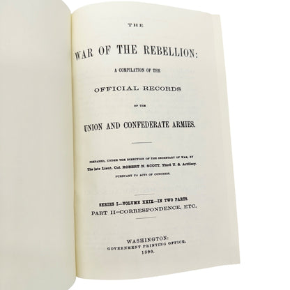 War Of The Rebellion Official Records Union Confederate Armies Vol. 29 Part II
