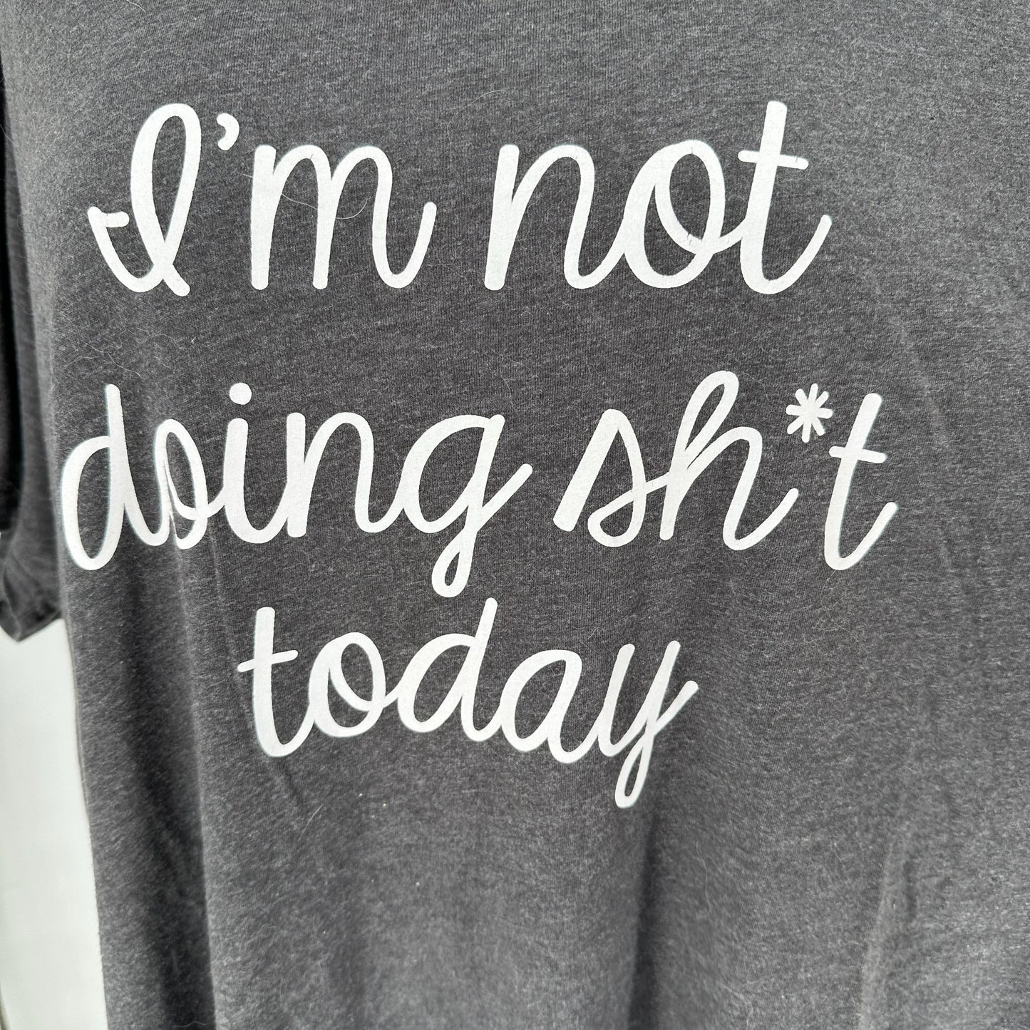 Im Not Doing Sht Today Graphic Lounge Sleep Dress 4X Gray Soft Instant Message
