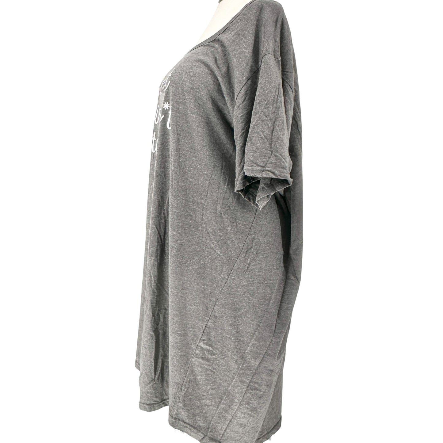 Im Not Doing Sht Today Graphic Lounge Sleep Dress 4X Gray Soft Instant Message
