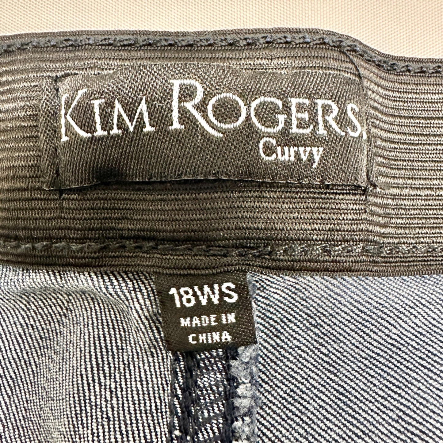 Kim Rogers Curvy Denim Jeans Womens 18WS Stretchy Blue Wash Comfort Fit