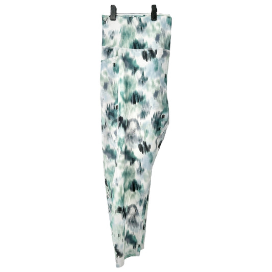 Marika Leggings Womens 2X Green Gray Tie-Dye Stretch High-Waist