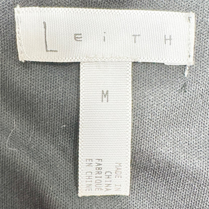 Leith Dress Womens M Blue Ditsy Floral Tie-Waist Ruffled Hem Sheer Long Sleeves