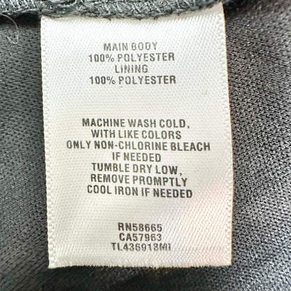 Leith Dress Womens M Blue Ditsy Floral Tie-Waist Ruffled Hem Sheer Long Sleeves