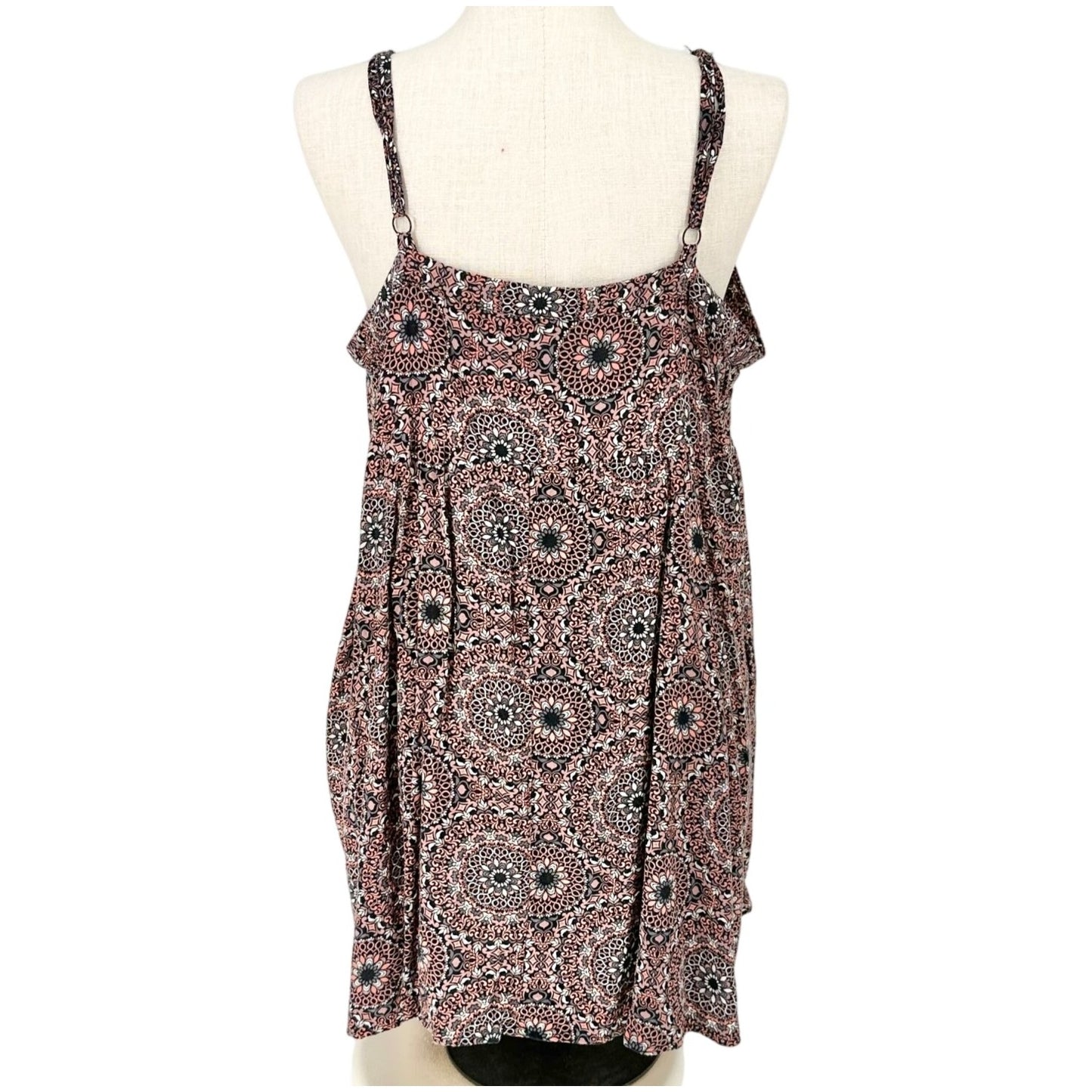 Torrid 2 Mini Challis Sundress Womens 18-20 Black Multi Side Pockets Lightweight