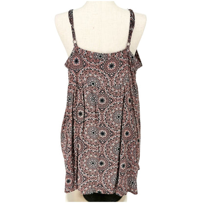 Torrid 2 Mini Challis Sundress Womens 18-20 Black Multi Side Pockets Lightweight
