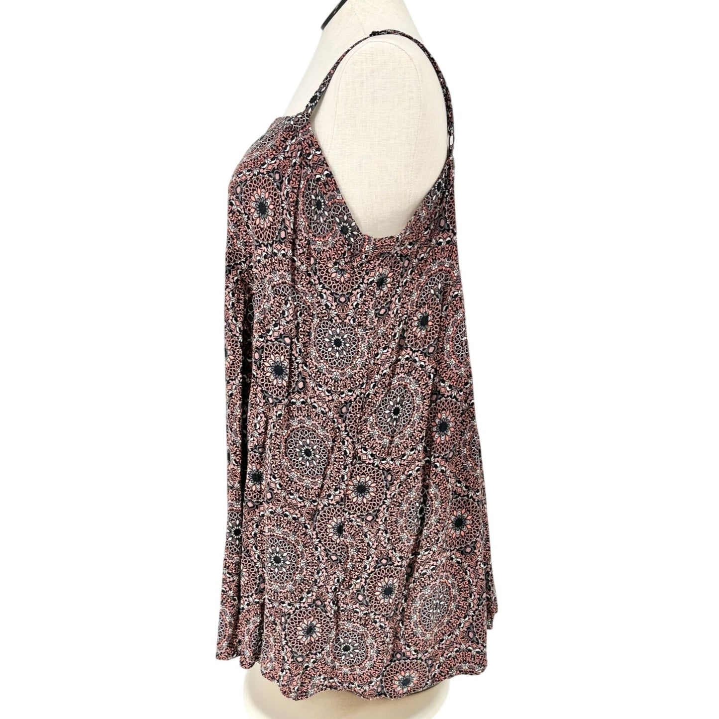 Torrid 2 Mini Challis Sundress Womens 18-20 Black Multi Side Pockets Lightweight