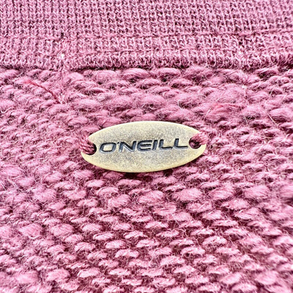 O'Neill Kennedy Top Women's Small Maroon LS Gathered Waist Cut-Out V-neck NWT