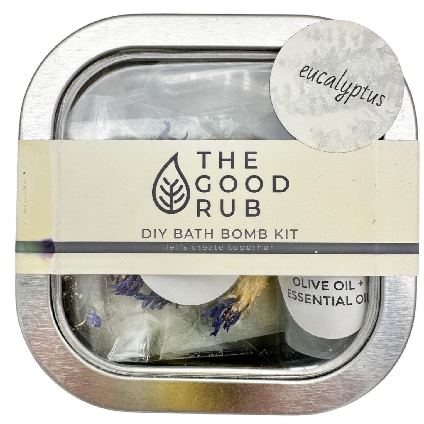 The Good Rub Set of 2 DIY Bath Bomb Kit Eucalyptus NIP