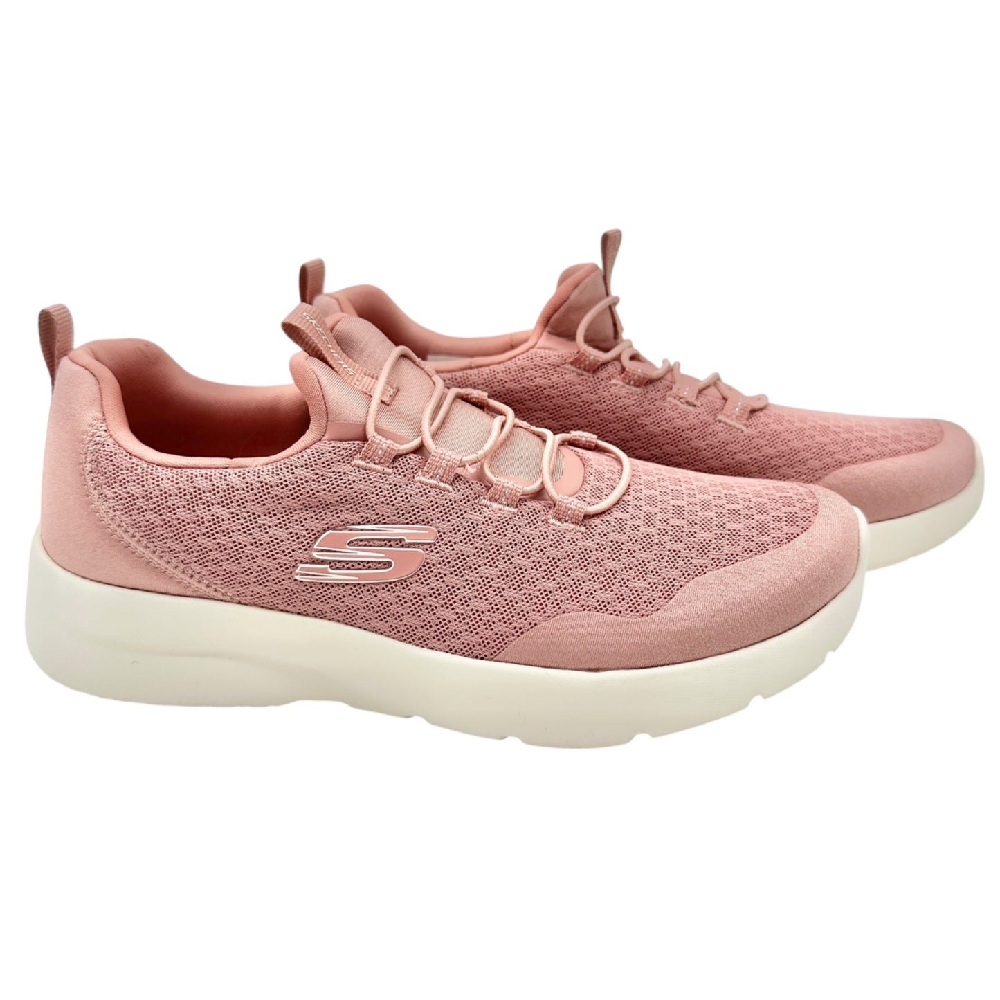 Skechers Memory Foam Slip On Sneakers Womens US 7 Pink Lightweight Comfort Shoes
