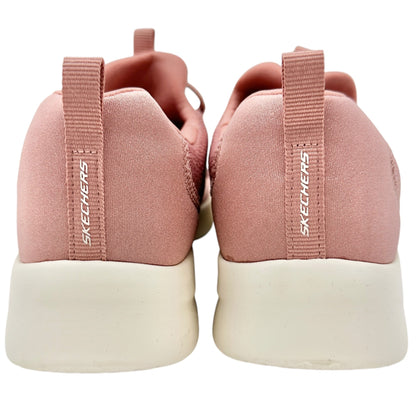 Skechers Memory Foam Slip On Sneakers Womens US 7 Pink Lightweight Comfort Shoes