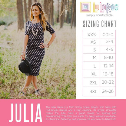 LuLaRoe Julia Dress Lot Of 2 Small Knee-Length Striped & Geometric Patterns New