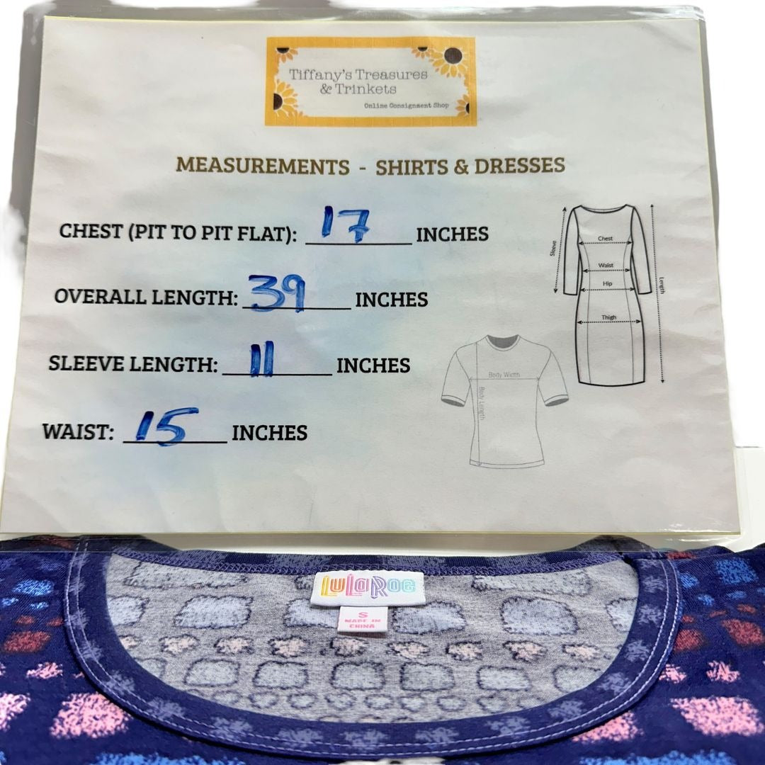 LuLaRoe Julia Dress Lot Of 2 Small Knee-Length Striped & Geometric Patterns New