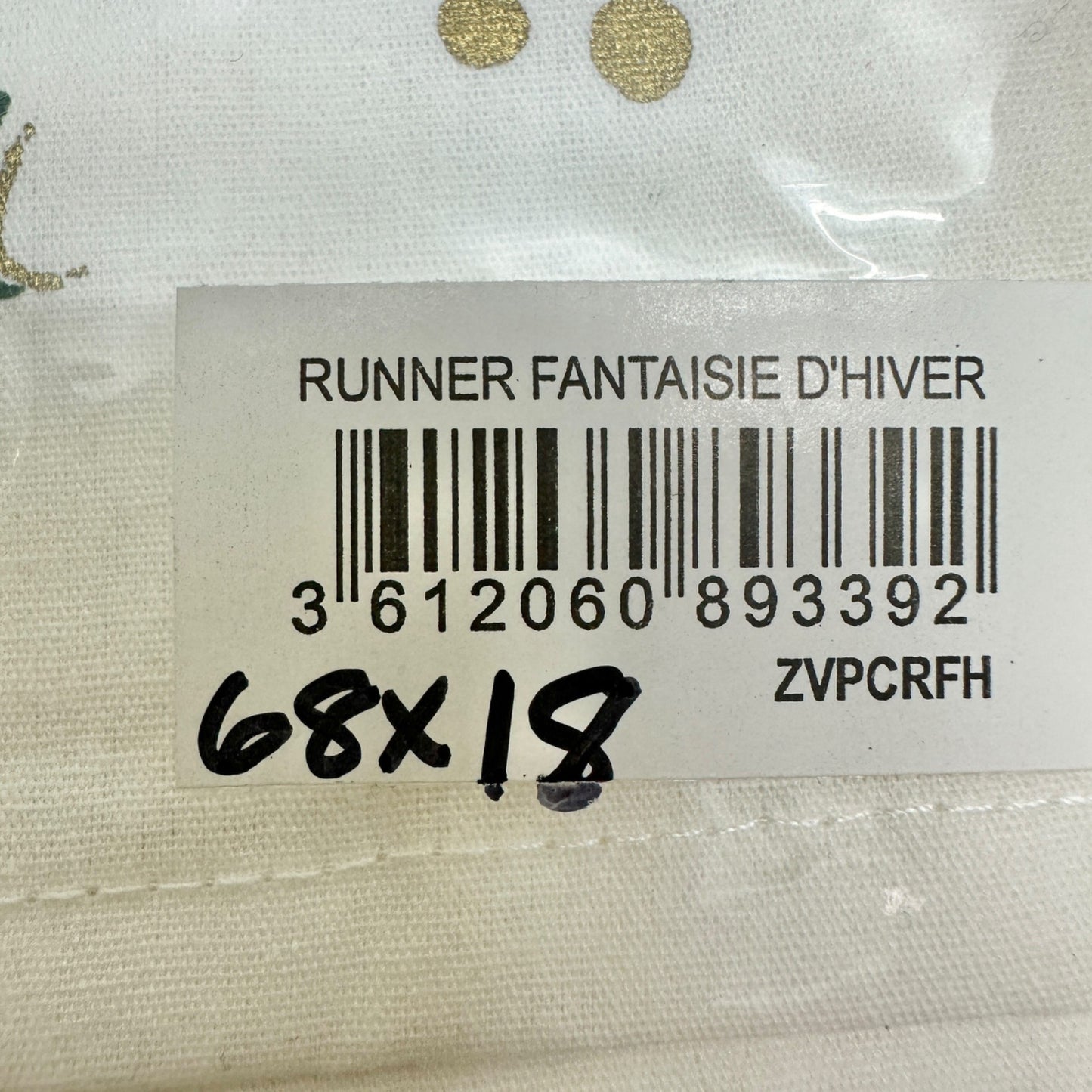 Fragonard Winter Fantasy Cotton Table Runner 68x18 Inches New Christmas Decor