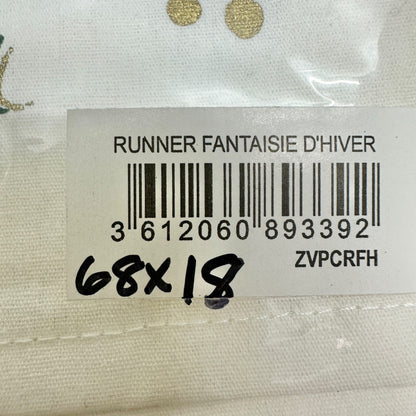 Fragonard Winter Fantasy Cotton Table Runner 68x18 Inches New Christmas Decor