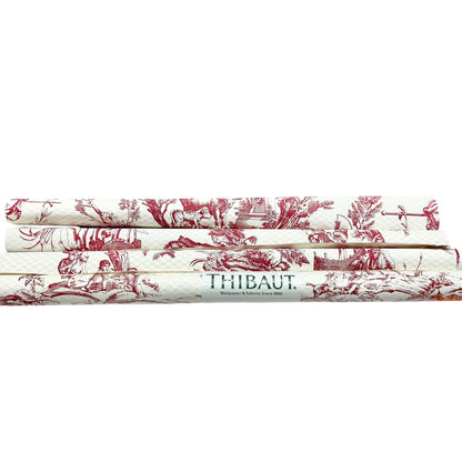 Thibaut Red White Toile Wallpaper Rolls 60.75 SF plus Strippable Stain Resistant
