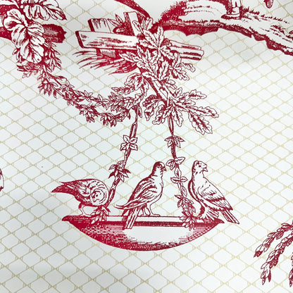 Thibaut Red White Toile Wallpaper Rolls 60.75 SF plus Strippable Stain Resistant